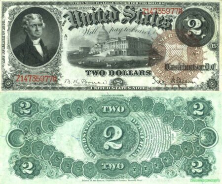 2 dollars series 1880