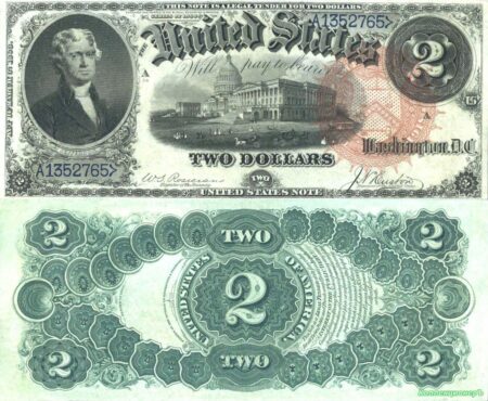 2 dollars series 1880