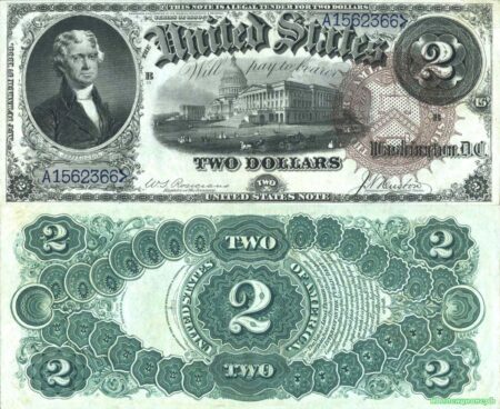 2 dollars series 1880