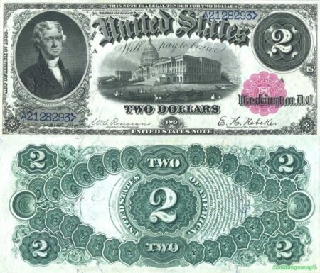 2 dollars series 1880