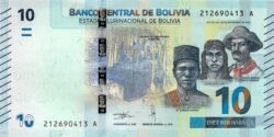 банкнота 10 боливиано