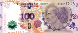 100 песо — 60-я годовщина смерти Евы Перон